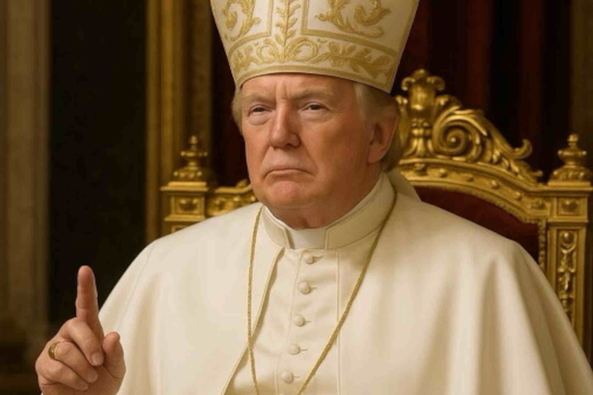 donald trump in una sua opera